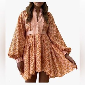 Button-down Embroidered Dress